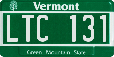 VT license plate LTC131