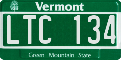 VT license plate LTC134