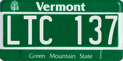 VT license plate LTC137