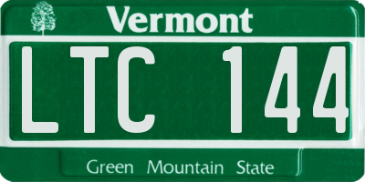 VT license plate LTC144