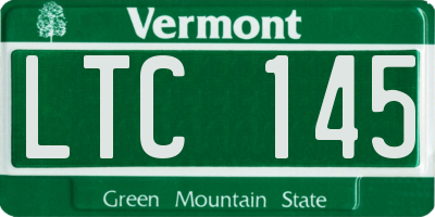 VT license plate LTC145