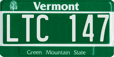 VT license plate LTC147
