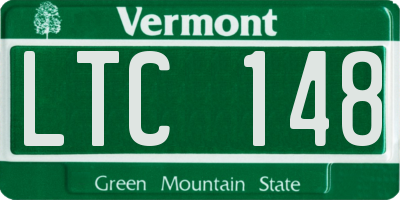 VT license plate LTC148