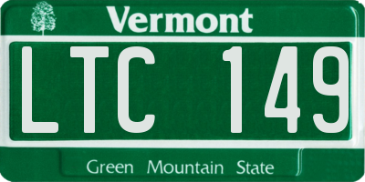VT license plate LTC149