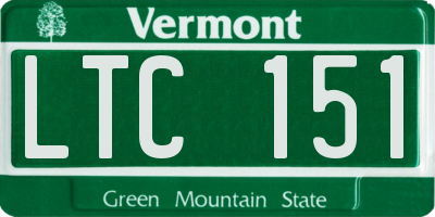 VT license plate LTC151