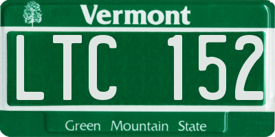VT license plate LTC152