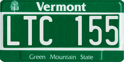 VT license plate LTC155