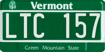 VT license plate LTC157