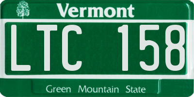 VT license plate LTC158