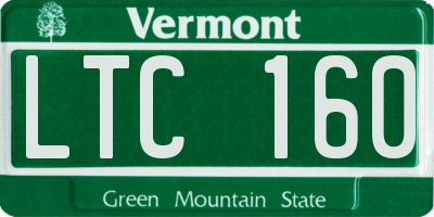 VT license plate LTC160