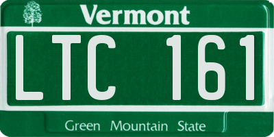 VT license plate LTC161