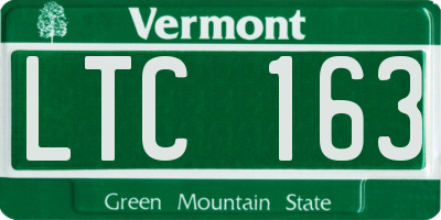VT license plate LTC163