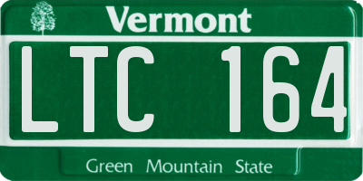 VT license plate LTC164