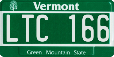 VT license plate LTC166