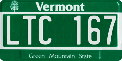 VT license plate LTC167