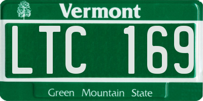 VT license plate LTC169