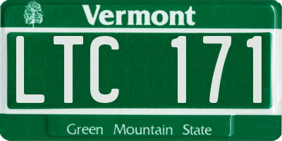 VT license plate LTC171