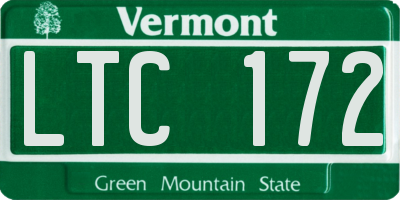 VT license plate LTC172
