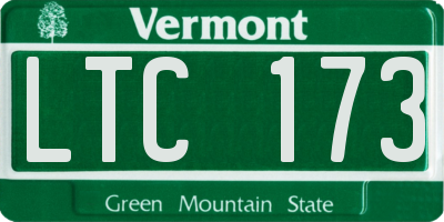 VT license plate LTC173