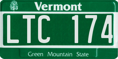 VT license plate LTC174