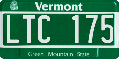 VT license plate LTC175