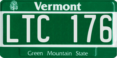 VT license plate LTC176