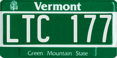 VT license plate LTC177