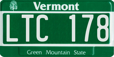 VT license plate LTC178