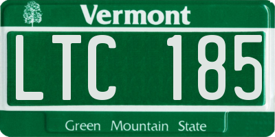 VT license plate LTC185