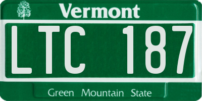 VT license plate LTC187