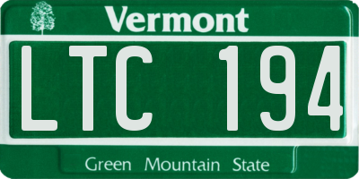 VT license plate LTC194