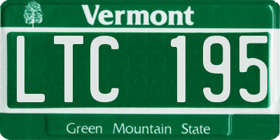 VT license plate LTC195