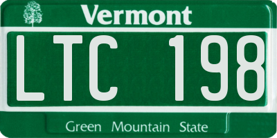 VT license plate LTC198