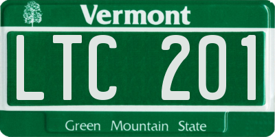 VT license plate LTC201