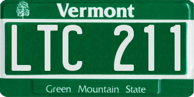 VT license plate LTC211