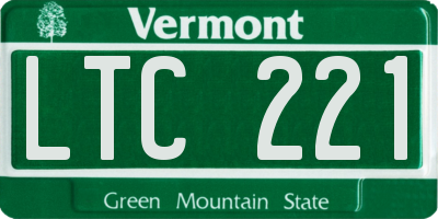 VT license plate LTC221