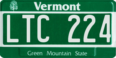 VT license plate LTC224