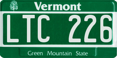 VT license plate LTC226