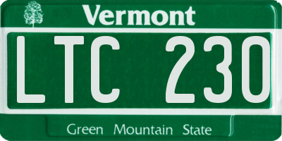 VT license plate LTC230