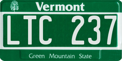 VT license plate LTC237