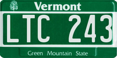 VT license plate LTC243