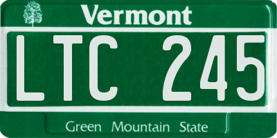VT license plate LTC245