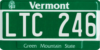 VT license plate LTC246