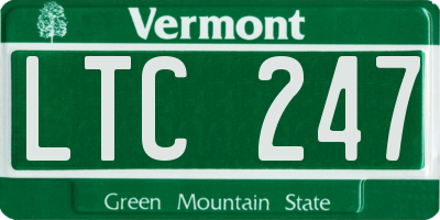 VT license plate LTC247