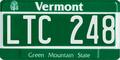 VT license plate LTC248