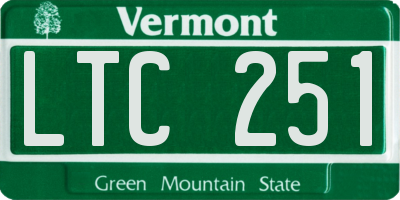 VT license plate LTC251