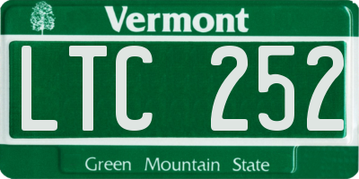 VT license plate LTC252
