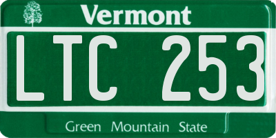 VT license plate LTC253