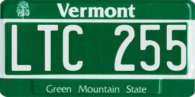 VT license plate LTC255