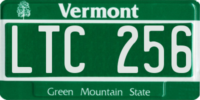 VT license plate LTC256